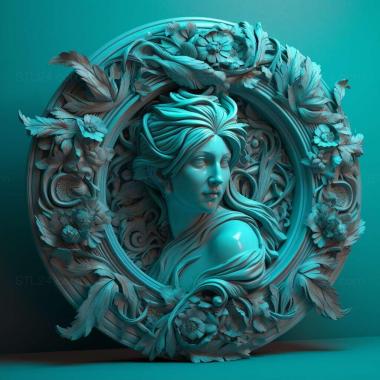Patterns and decorations stl cyan 3 3d model